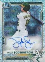 2021 Bowman Mega Box Chrome Autographs #BMATS Tyler Soderstrom Baseball Card