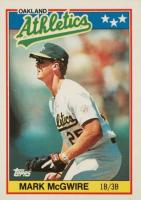 1988 Topps American Baseball #47 Mark Mcgwire Tiffany Baseball Card