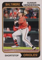 2023 Topps Heritage #64 Gunnar Henderson Name Position Swap Baseball Card
