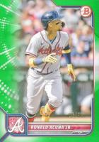 2022 Bowman #70 Ronald Acuna Jr. Green Baseball Card