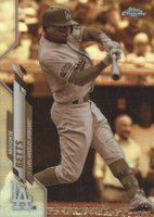 2020 Topps Chrome #100 Mookie Betts Sepia Refractor Baseball Card