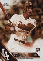 2016 Topps Chrome #150 Corey Seager Sepia Refractor Baseball Card