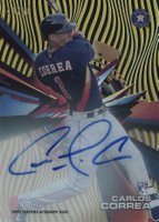 2015 Topps High Tek Autographs #HT-CC Carlos Correa Gold Rainbow Baseball Card