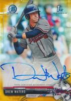 2017 Bowman Draft Chrome Draft Picks Autographs  #CDADW  Drew Waters Gold Refractor Baseball Card
