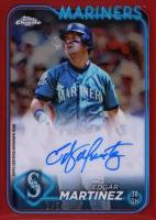 2024 Topps Chrome Chrome Legends Autographs #CLAEMA Edgar Martinez Red Refractor Baseball Card