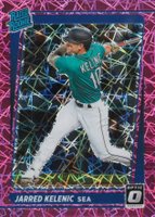 2021 Panini Donruss Optic #135 Jarred Kelenic Pink Velocity Baseball Card