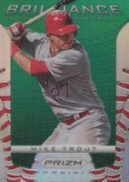 2012 Panini Prizm Brilliance #B6 Mike Trout Green Prizm Baseball Card