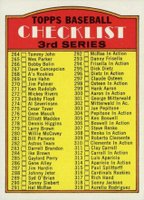 1972 Topps #251a 3rd Series Checklist (264-394) Large Print on front Baseball Card
