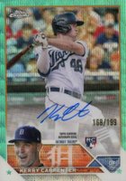 2023 Topps Chrome Rookie Autograph #RAKCA Kerry Carpenter Aqua Wave Baseball Card