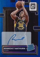 2022 Panini Donruss Optic #209 Bennedict Mathurin Signature-Blue Basketball Card