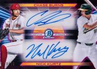 2024 Bowman Draft Prospect Dual Autographs #PDABK Chase Burns/Nick Kurtz Black Refractor Baseball Card