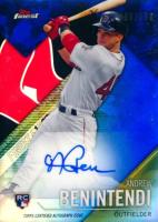 2017 Finest Firsts Autographs #FF-AB Andrew Benintendi Blue Refractor Baseball Card