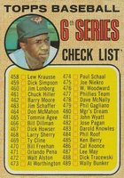 1968 Topps #454 Checklist: Frank Robinson Neck Chain Baseball Card