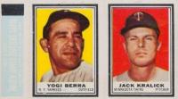 1962 Topps Stamp Panels # Berra/Kralick Baseball Card