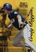 1996 Select Certified #33 Craig Biggio Mirror Gold Baseball Card