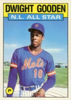 1986 Topps Tiffany #709 Dwight Gooden All-Star Baseball Card
