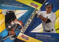 2017 Bowman's Best Mirror Image #MI-1 Aaron Judge/Giancarlo Stanton Gold Refractor Baseball Card