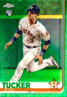 2019 Topps Chrome #39 Kyle Tucker Running-Green Wave Refractor Baseball Card