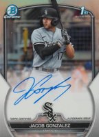 2023 Bowman Draft Chrome Prospect Autograph #CDAJGO Jacob Gonzalez Refractor Baseball Card