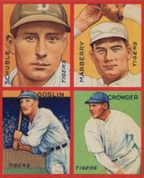 1935 Goudey 4-in-1 # Crowder/Goslin/Marberry/Schuble Baseball Card