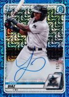 2020 Bowman Chrome Prospect Autographs #CPALD Lewin Diaz Choice Refractor Baseball Card