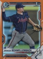 2021 Bowman Draft #BDC44 Spencer Schwellenbach Chrome-Orange Refractor Baseball Card