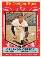 1959 Topps #553 Orlando Cepeda All-Star Baseball Card