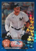 2023 Topps Chrome Logofractor Edition #62 Aaron Judge Blue Refractor Baseball Card