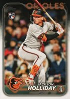 2024 Topps #697 Jackson Holliday SP-Batting Baseball Card