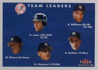 2001 Fleer #437 Yankees Team Leaders Baseball Card