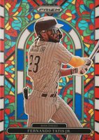 2022 Panini Prizm Stained Glass #SG1 Fernando Tatis Jr. Red/White/Blue Prizm Baseball Card