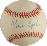 1999 Hall of Fame Autographs # Warren Spahn Ball Baseball Card