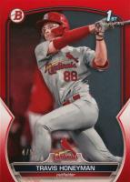 2023 Bowman Draft #BD95 Travis Honeyman Red Baseball Card