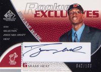 2003 SP Game Used Rookie Exclusives Autograph #RE39 Dwyane Wade Basketball Card