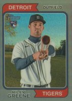 2023 Topps Heritage #48 Riley Greene Chrome-Silver Refractor Baseball Card