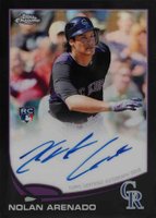2013 Topps Chrome Rookie Autograph #78 Nolan Arenado Black Refractor Baseball Card