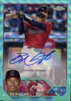 2023 Topps Chrome Update Autograph #ACBN Bo Naylor Aqua Wave Baseball Card