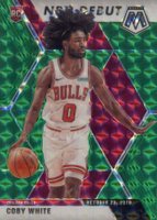 2019 Panini Mosaic #264 Coby White Green Mosaic Basketball Card