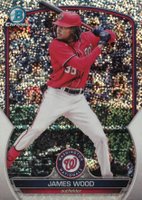 2023 Bowman Chrome Prospects #BCP224 James Wood Speckle Refractor Baseball Card
