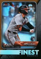 2024 Topps Finest Finest Rookie Design Variation #FRD20 Jackson Holliday Gold Refractor Baseball Card
