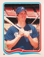 1985 Fleer Star Stickers #33 Dale Murphy Baseball Card