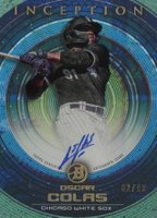 2022 Bowman Inception Prospect Autographs #PAOCS Oscar Colas Blue Foil Baseball Card