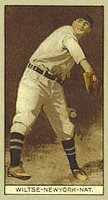 1912 Brown Backgrounds Broadleaf #199 Hooks Wiltse Baseball Card