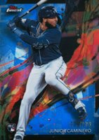 2024 Topps Finest #24 Junior Caminero Blue Refractor Baseball Card