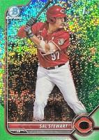 2022 Bowman Draft #BDC122 Sal Stewart Chrome-Green Sparkle Refractor Baseball Card