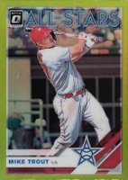 2019 Panini Donruss Optic #100 Mike Trout Lime Green Baseball Card