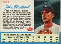 1962 Post Cereal #11 John Blanchard Baseball Card