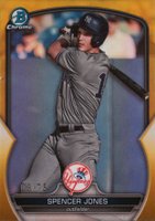 2023 Bowman Draft #BDC196 Spencer Jones Chrome-Yellow Baseball Card