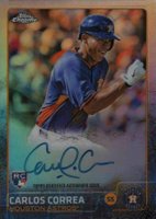 2016 Topps Chrome 2015 Topps Chrome Rookie Autographs #AR-CC Carlos Correa Refractor Baseball Card
