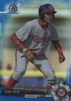 2017 Bowman Draft #BDC162 Juan Soto Chrome-Blue Refractor Baseball Card